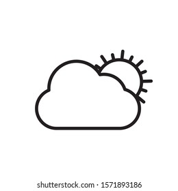 cloudy weather flat icon, summer icon