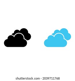 icono del tiempo nublado para aplicaciones y sitios web