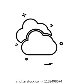 Cloudy weather icon design vector