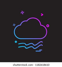 Cloudy weather icon design vector