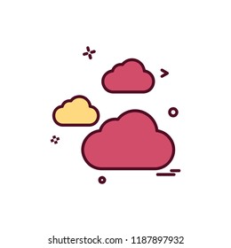 Cloudy weather icon design vector