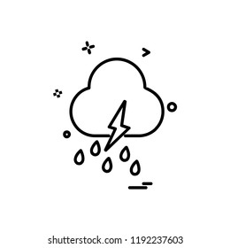 Cloudy weather icon design vector