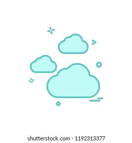 Cloudy weather icon design vector