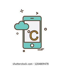 Cloudy weather icon design vector
