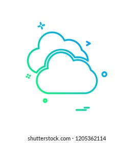 Cloudy weather icon design vector