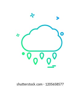 Cloudy weather icon design vector