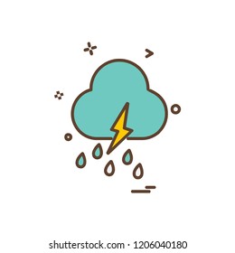 Cloudy weather icon design vector