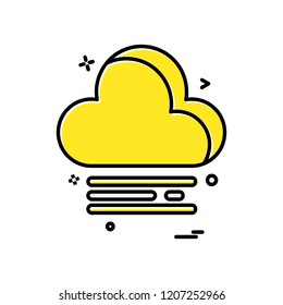 Cloudy weather icon design vector