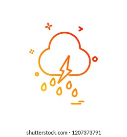 Cloudy weather icon design vector