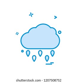 Cloudy weather icon design vector