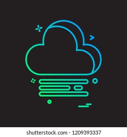 Cloudy weather icon design vector