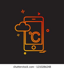 Cloudy weather icon design vector