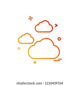 Cloudy weather icon design vector