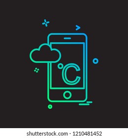 Cloudy weather icon design vector