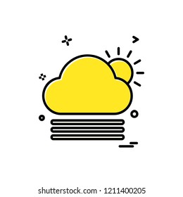 Cloudy weather icon design vector