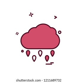 Cloudy weather icon design vector