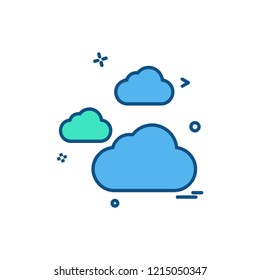 Cloudy weather icon design vector