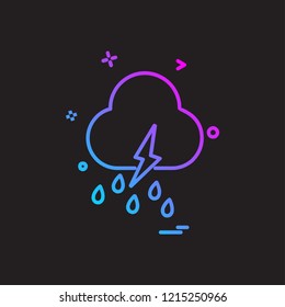 Cloudy weather icon design vector