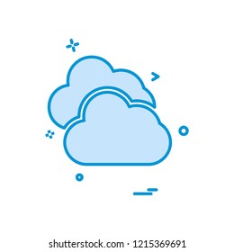 Cloudy weather icon design vector