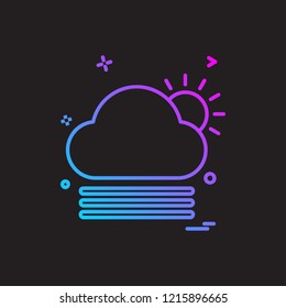 Cloudy weather icon design vector