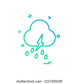 Cloudy weather icon design vector