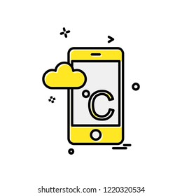 Cloudy weather icon design vector