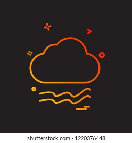 Cloudy weather icon design vector