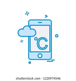 Cloudy weather icon design vector