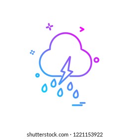 Cloudy weather icon design vector