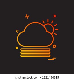 Cloudy weather icon design vector