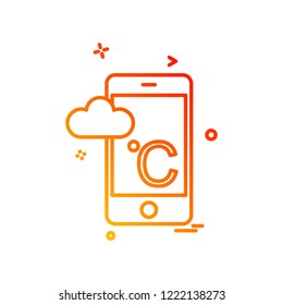 Cloudy weather icon design vector