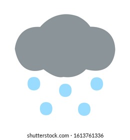 cloudy weather icon. flat illustration of cloudy weather vector icon for web