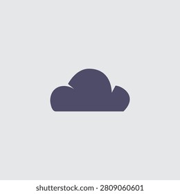 Cloudy weather icon graphic symbol with overcast