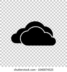 cloudy weather icon. On transparent background.