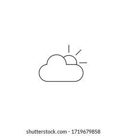 Trübe Wettersymbol auf weißem Hintergrund.