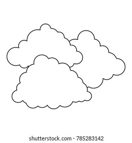 Cloudy weather icon. Outline illustration of cloudy weather vector icon for web