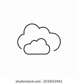 cloudy weather icon sign vector
