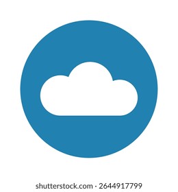 Cloudy Weather Icon – Simple Flat Cloud Symbol

