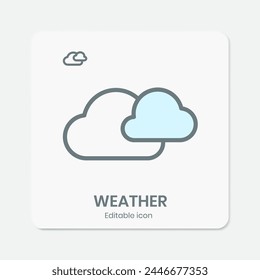 cloudy weather icon with simple and minimalist design
