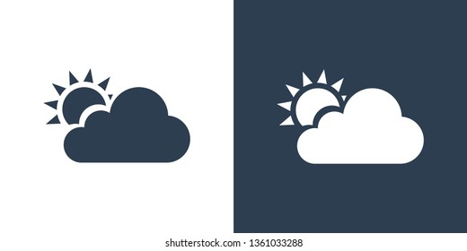 Cloudy Weather Icon Vector