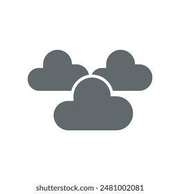 cloudy weather icon, vector weather icon