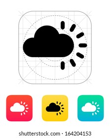 Cloudy weather icon. Vector illustration.