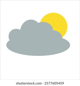 cloudy weather icon vector illustration