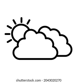 Cloudy Weather icon vector image. Can also be used for web apps, mobile apps and print media.