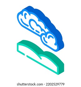 cloudy weather isometric icon vector. cloudy weather sign. isolated symbol illustration