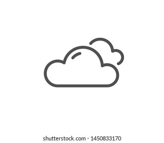 Cloudy weather line icon. Clouds sign. Sky symbol. Quality design element. Linear style cloudy weather icon. Editable stroke. Vector