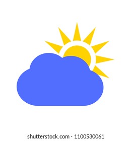 Cloudy weather - sun and clouds icons