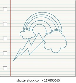 cloudy weather - vector illustration