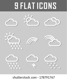 cloudy weather  - vector illustration 