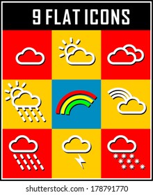 cloudy weather  - vector illustration 